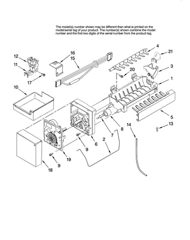 Icemaker parts, optional parts (not included)