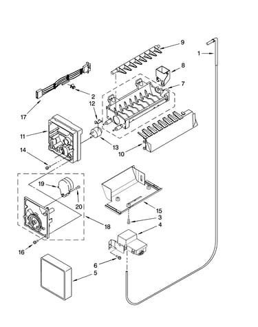 Icemaker parts, optional parts (not included)
