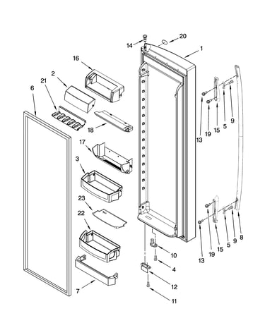 Refrigerator door parts