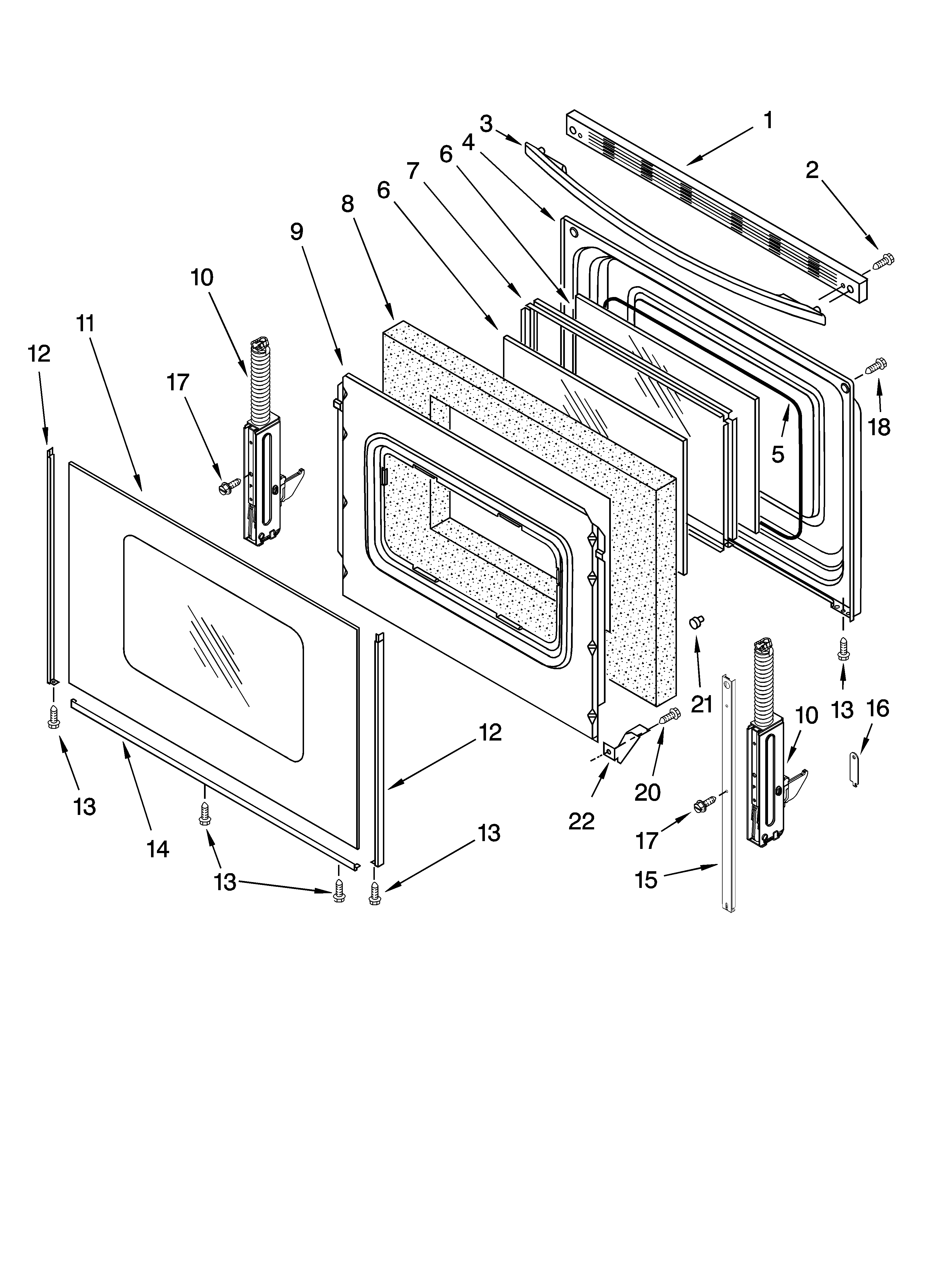 Door parts, optional parts (not included)