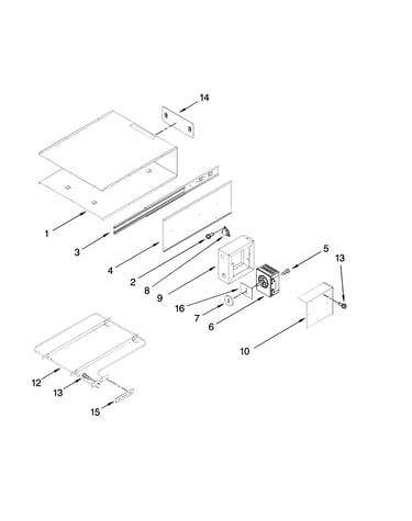 Internal warming drawer parts