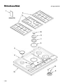 Cooktop, burner and grate parts