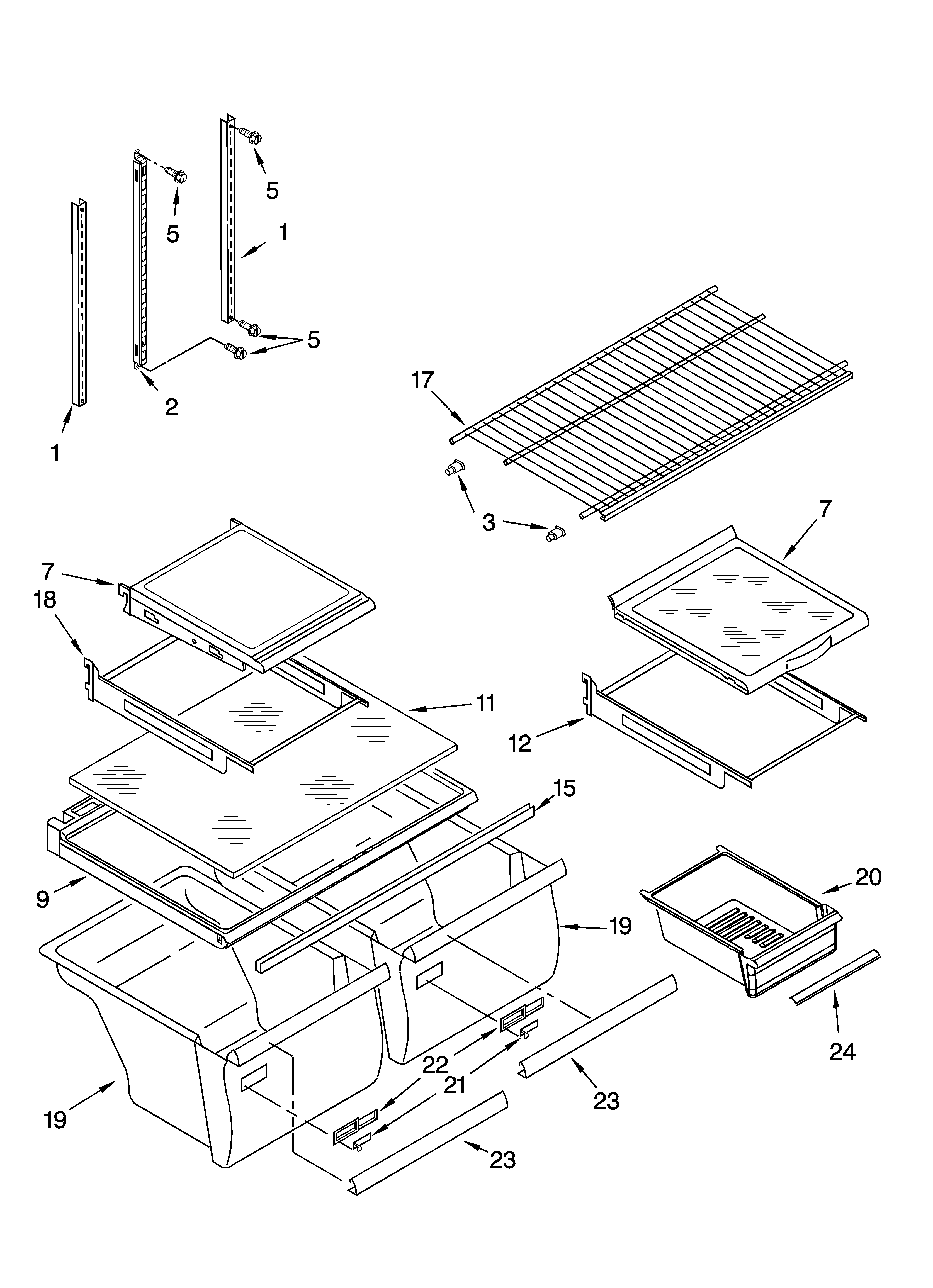 Shelf parts