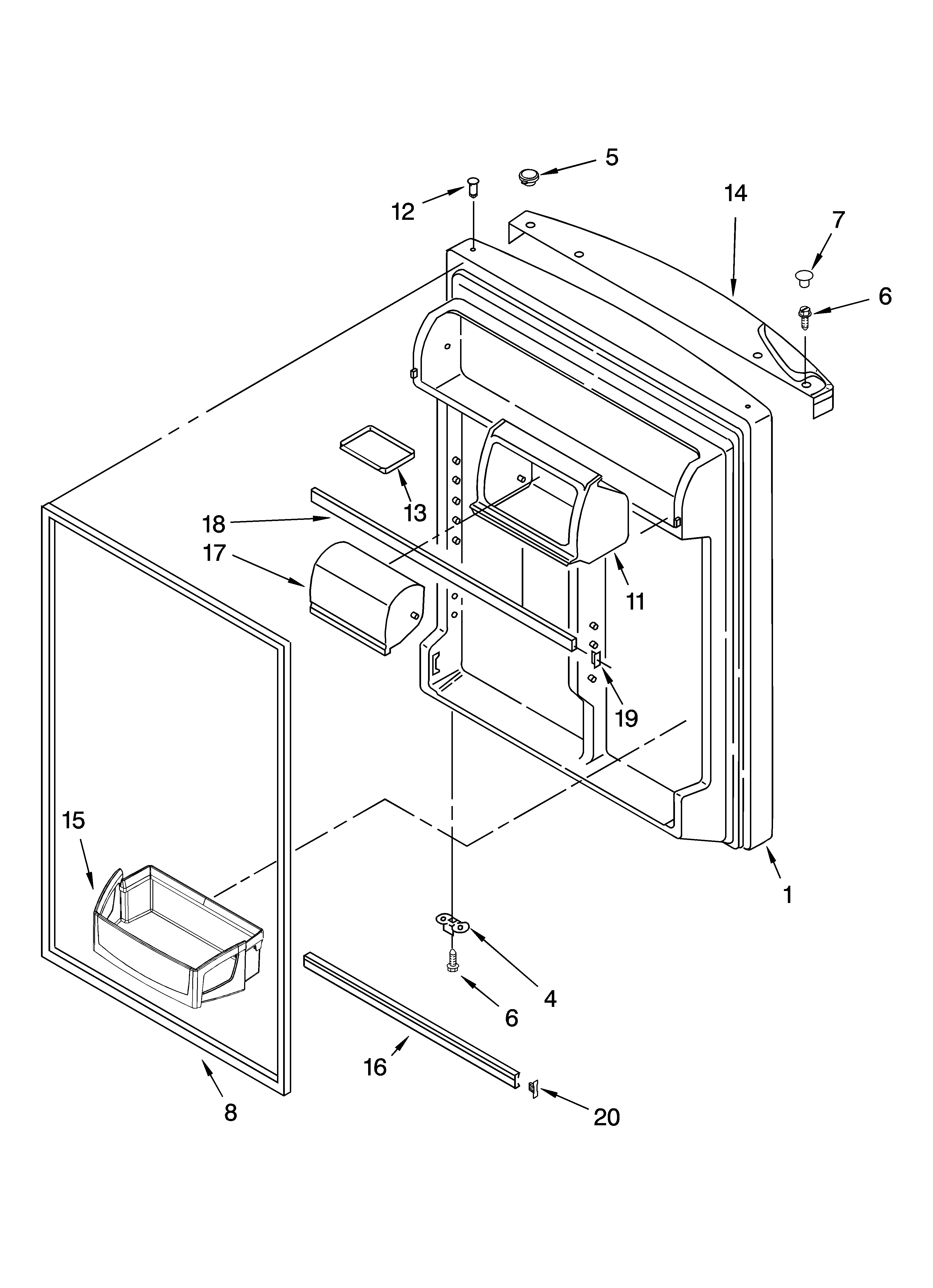 Refrigerator door parts