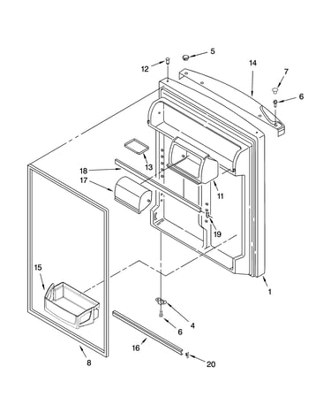 Refrigerator door parts