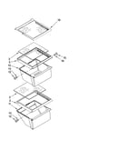 Refrigerator shelf parts