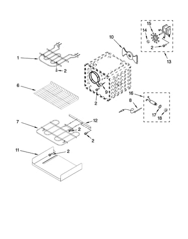 Internal oven parts