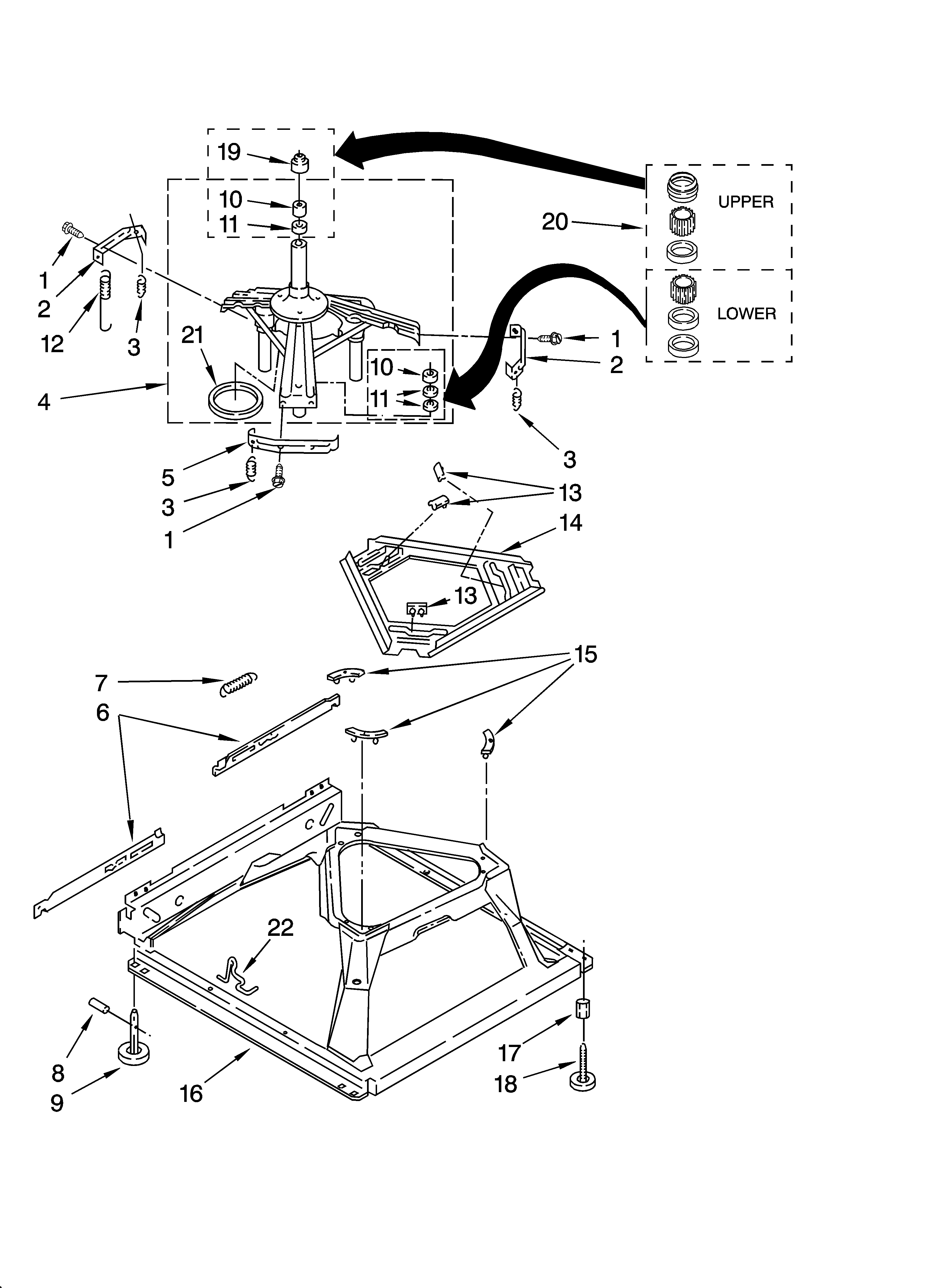 Machine base parts
