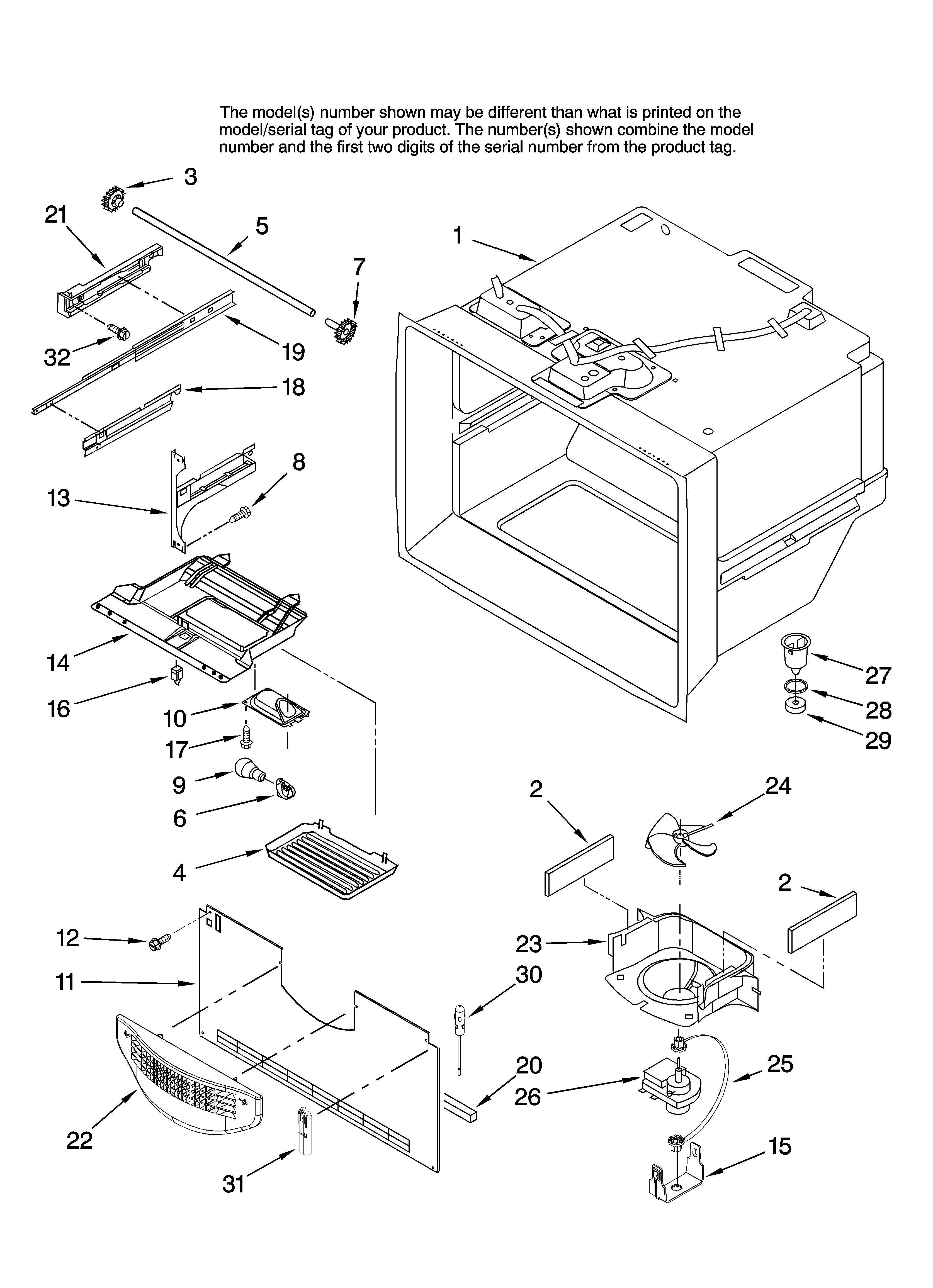 Freezer liner parts