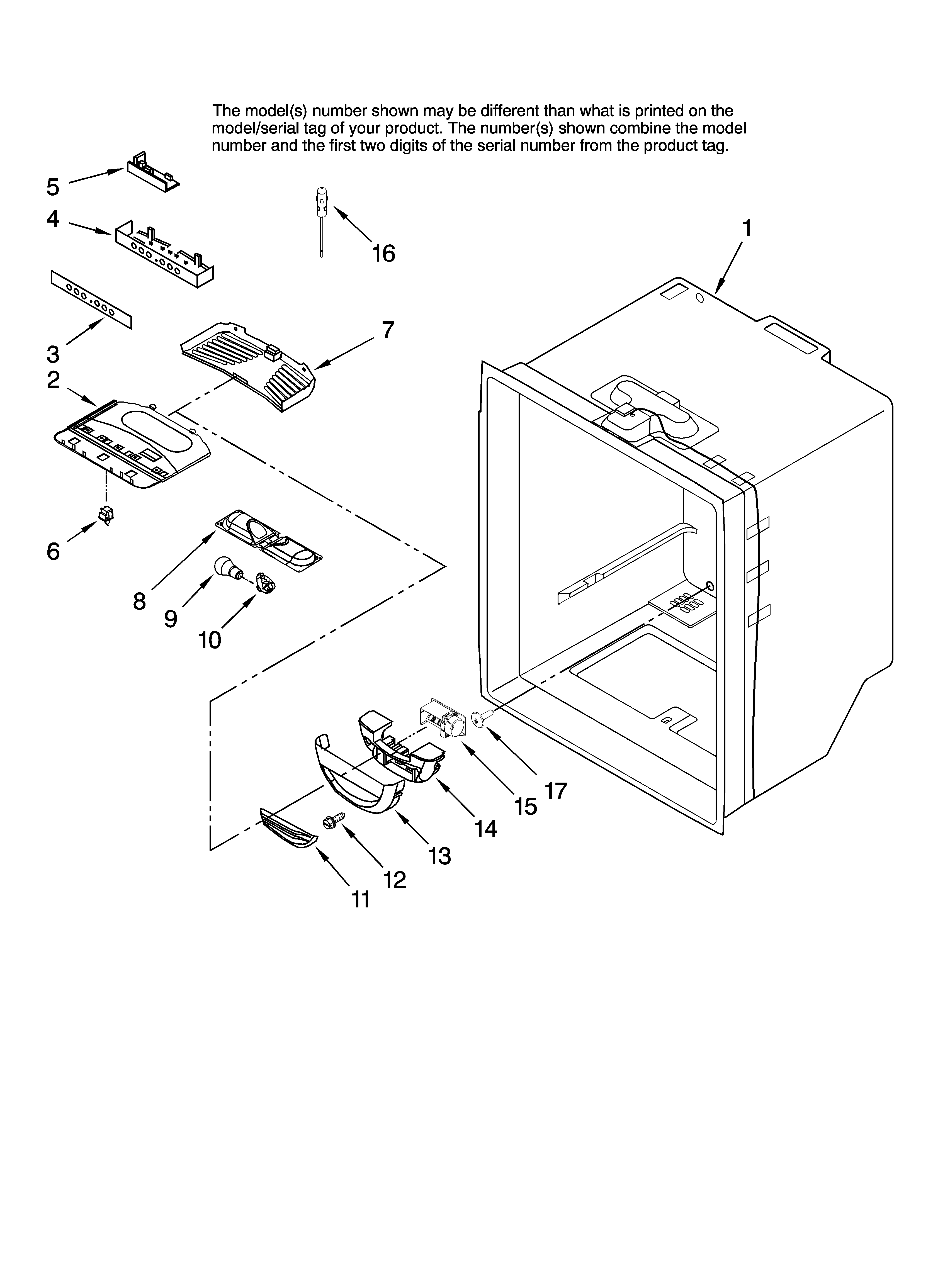 Refrigerator liner parts