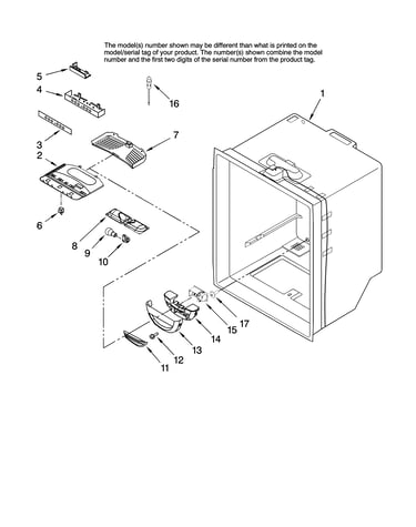Refrigerator liner parts