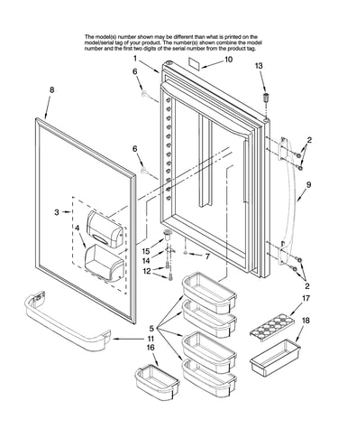 Refrigerator door parts