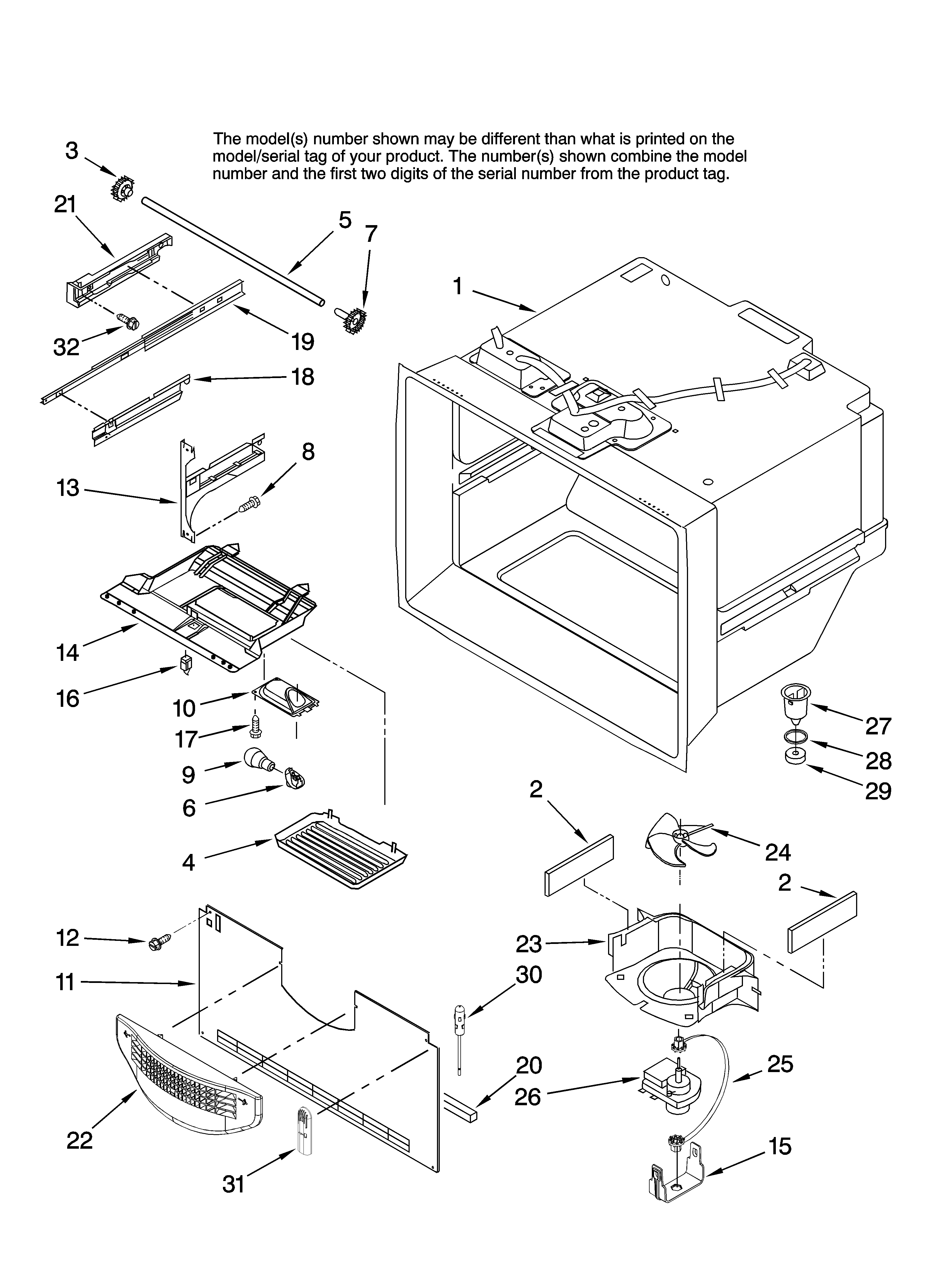 Freezer liner parts