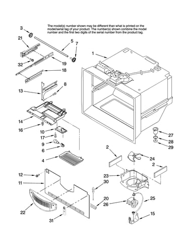 Freezer liner parts