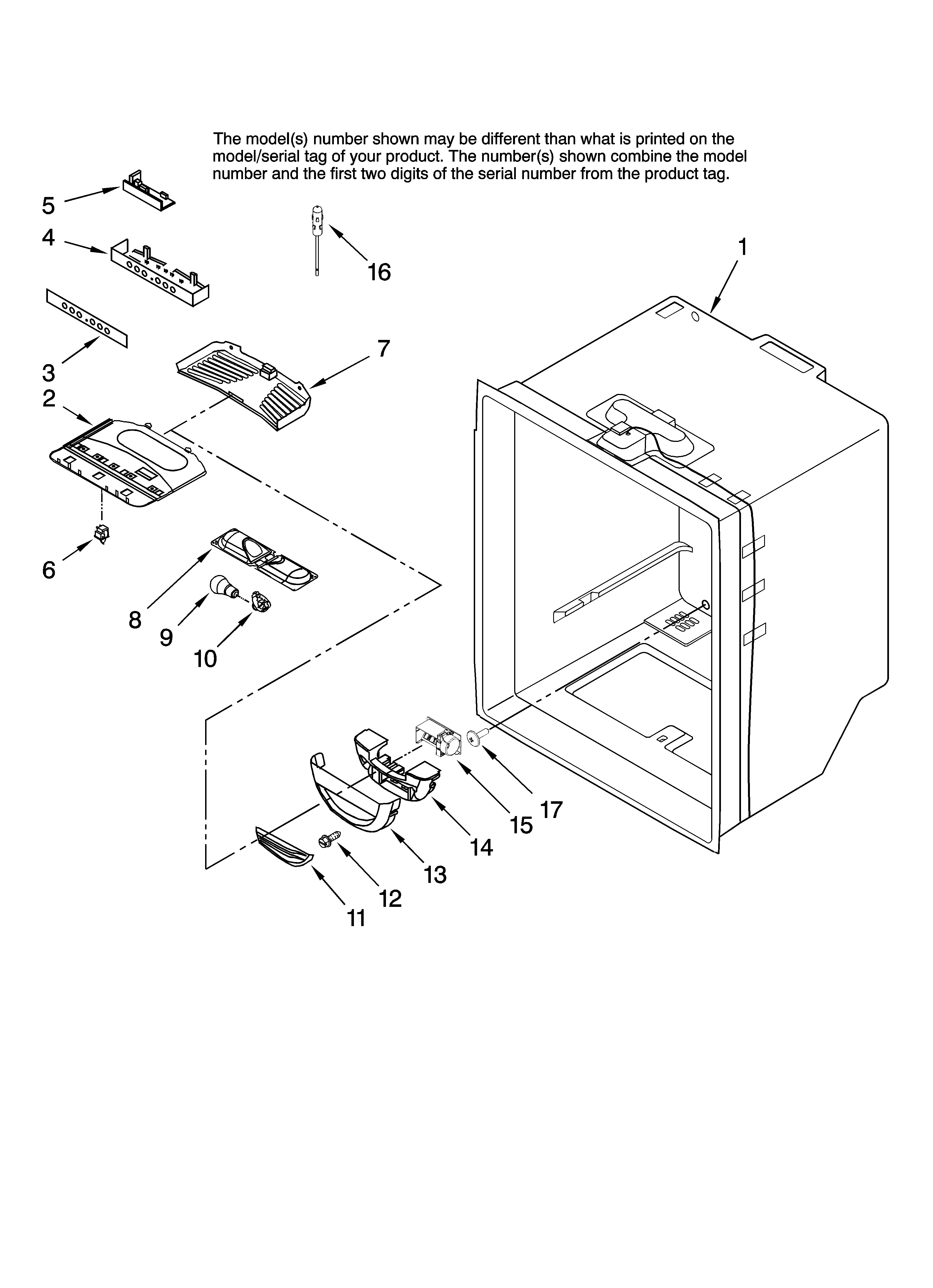 Refrigerator liner parts