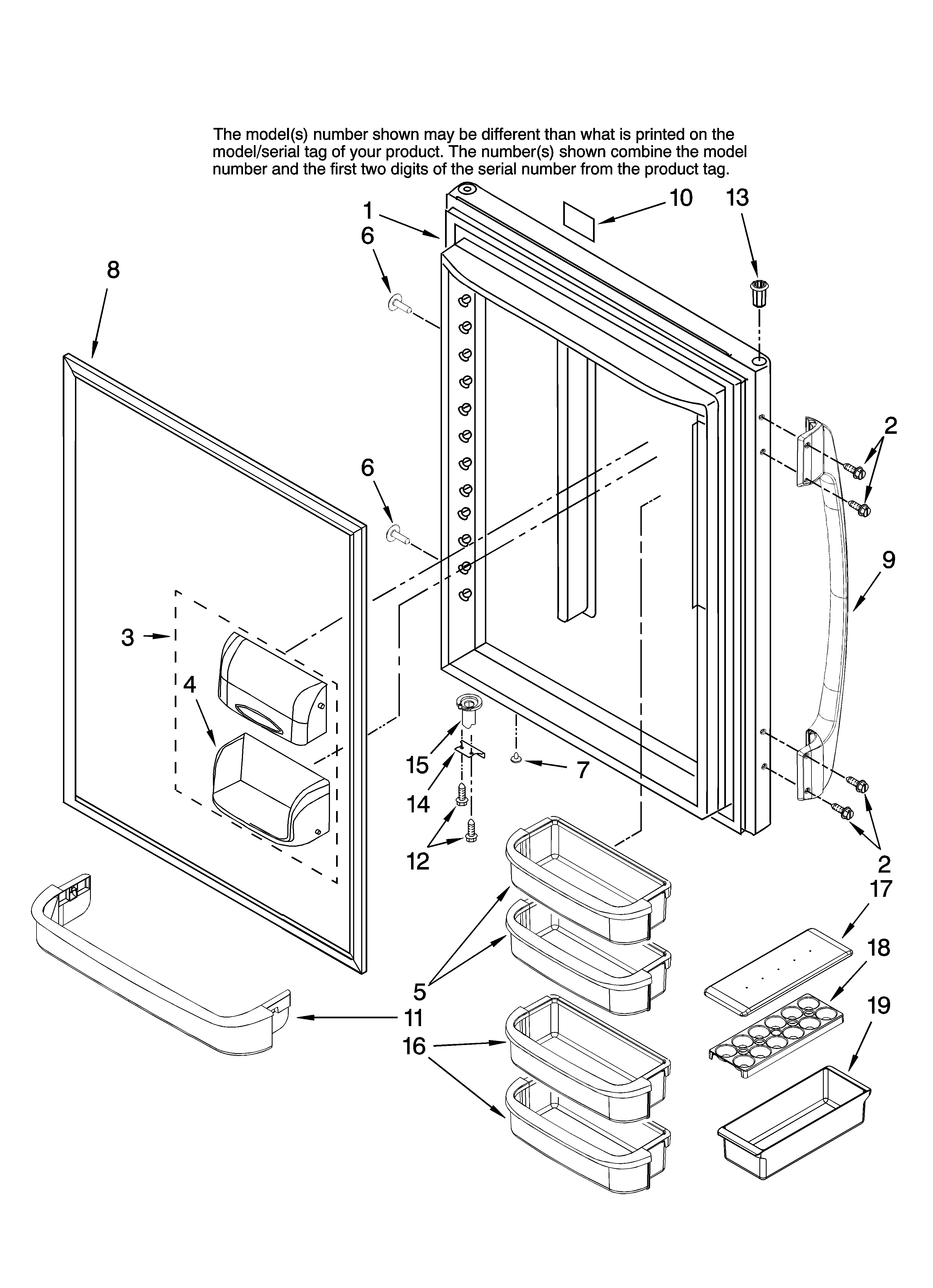 Refrigerator door parts