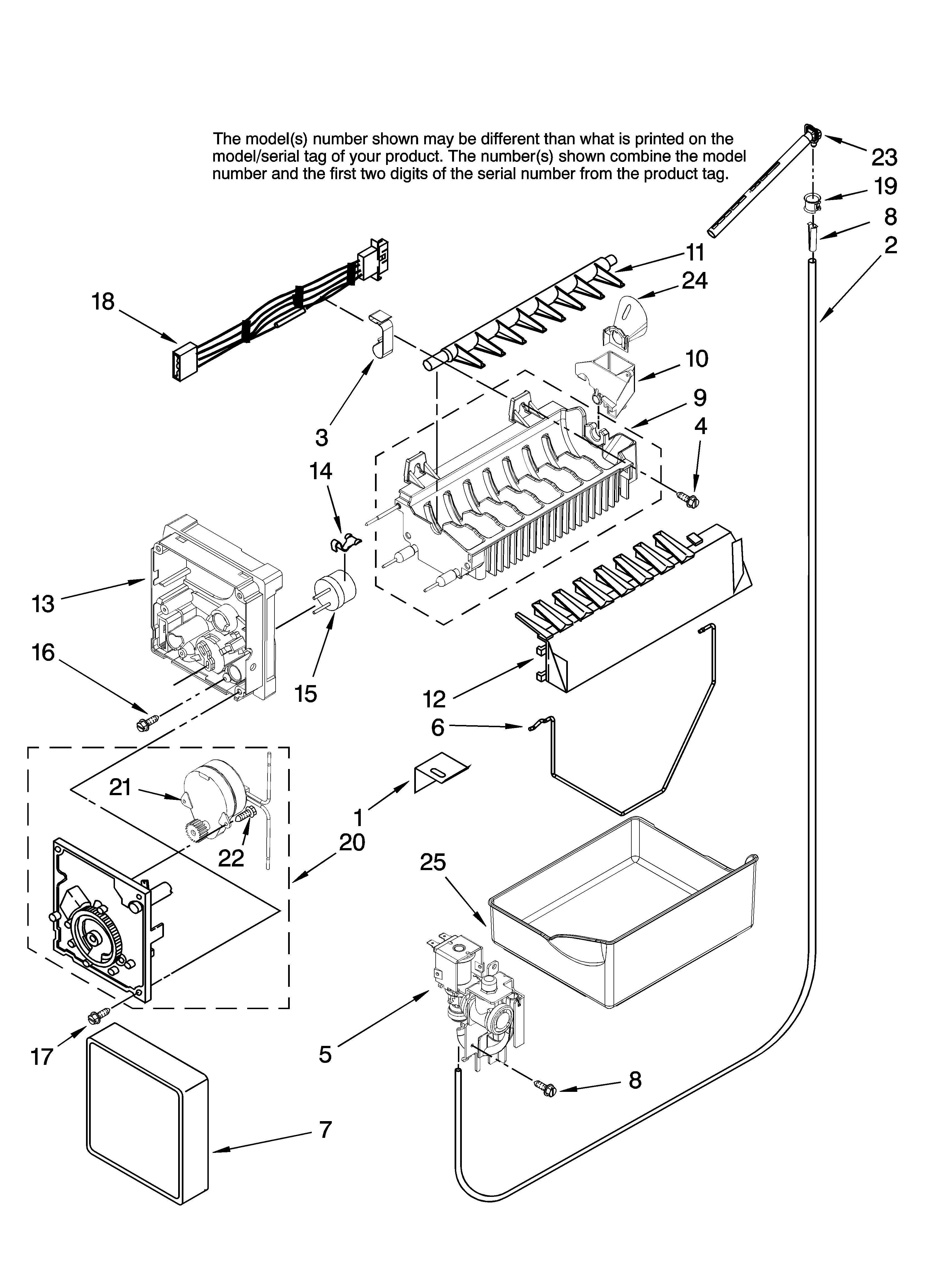 Icemaker parts, optional parts