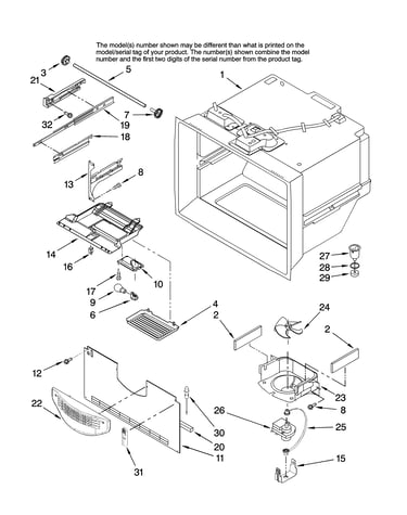 Freezer liner parts