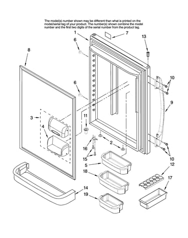 Refrigerator door parts