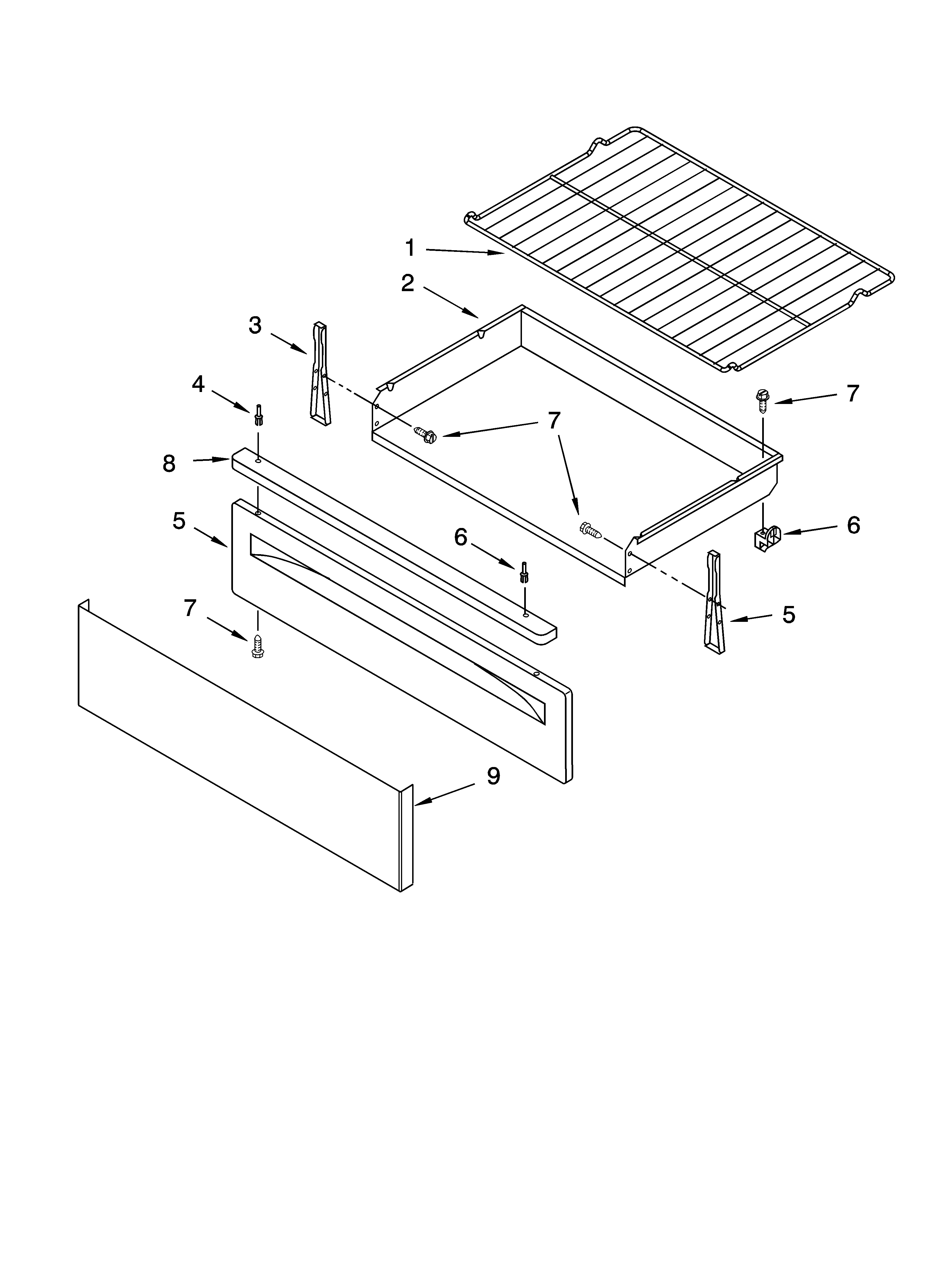 Drawer & broiler parts