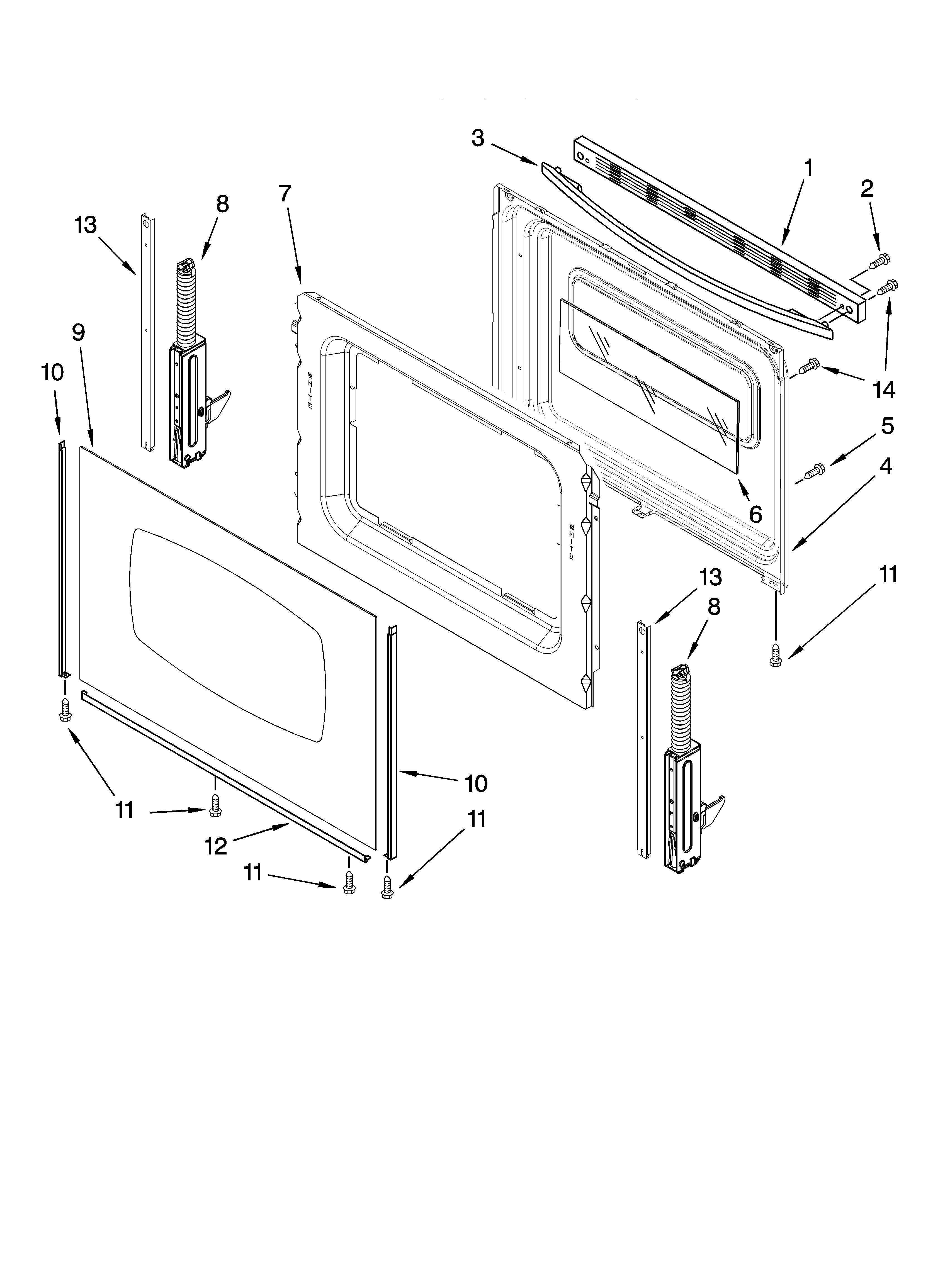 Door parts, optional parts (not included)