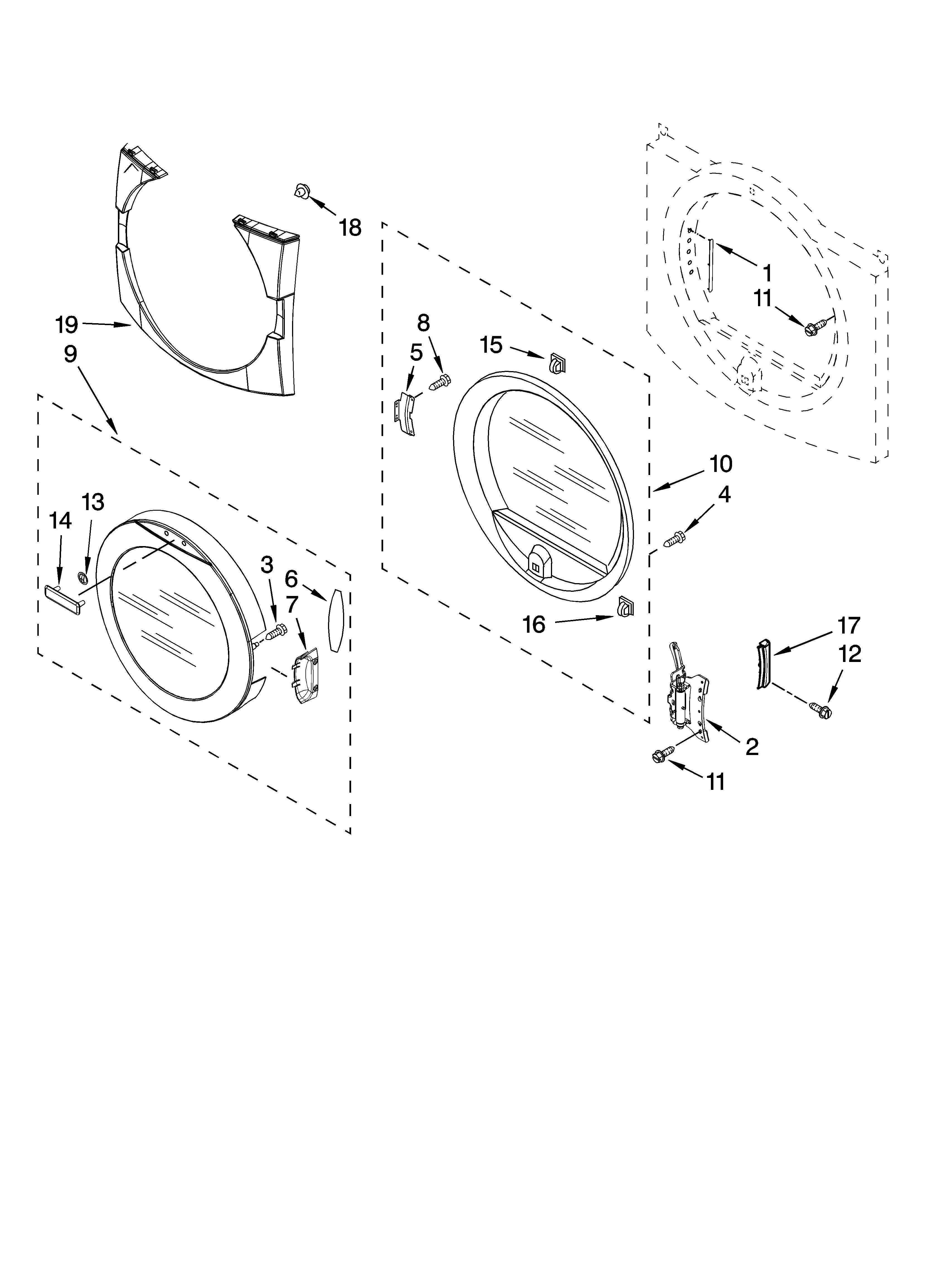 Door parts, optional parts (not included)
