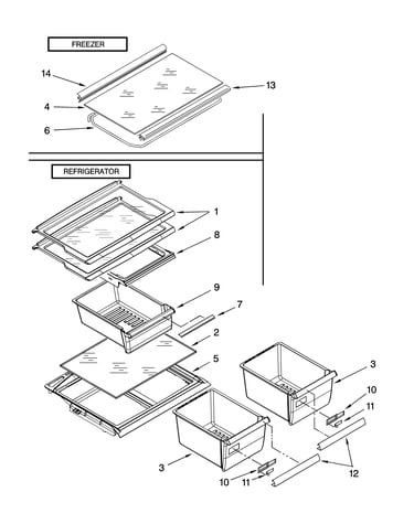 Shelf parts, optional parts (not included)