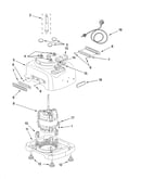 Motor and housing parts top view