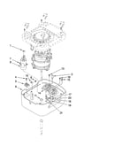 Motor and housing parts bottom view