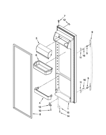 Refrigerator door parts