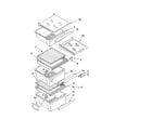 Whirlpool ED5LVAXVB00 refrigerator shelf parts diagram