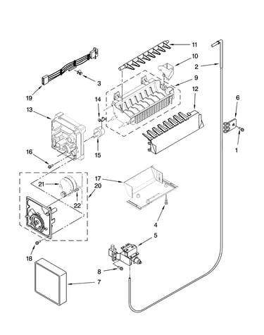 Icemaker parts, optional parts (not included)