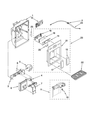 Dispenser front parts