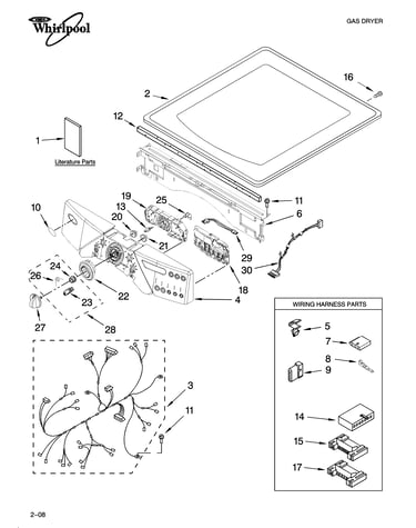 Top and console parts