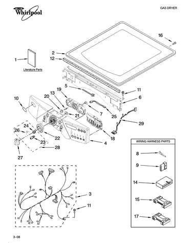 Top and console parts