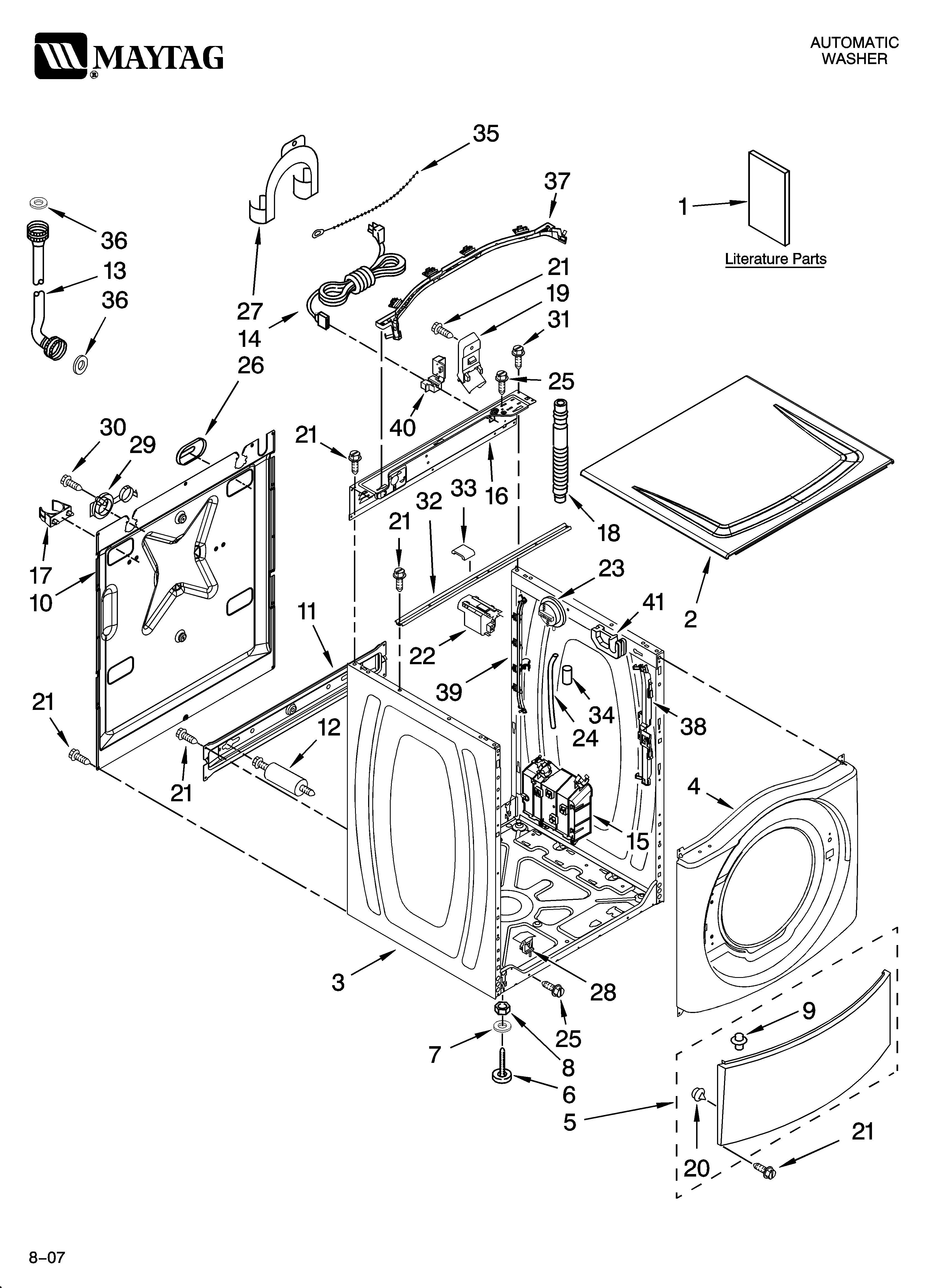 Top and cabinet parts