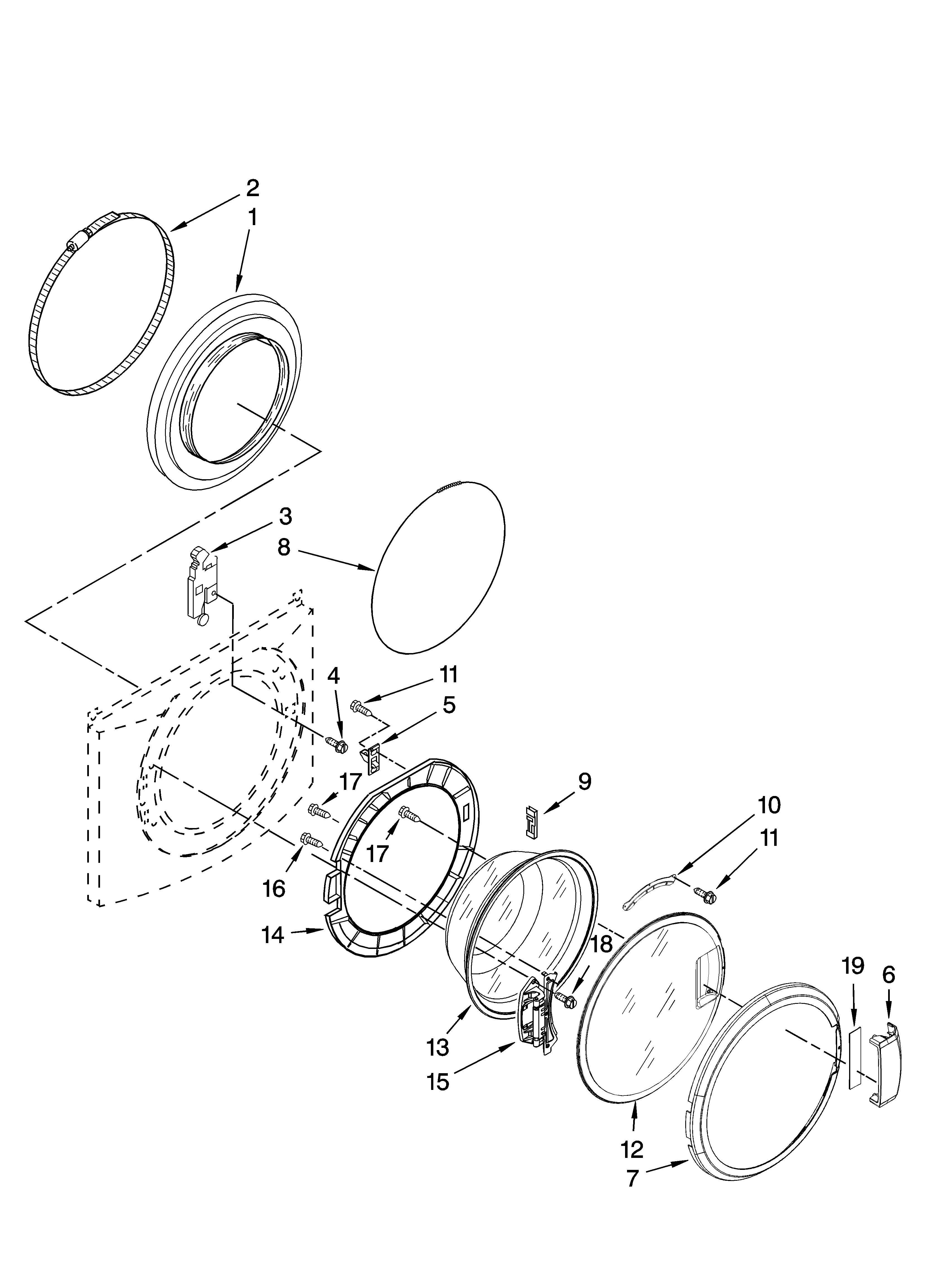 Door and latch parts