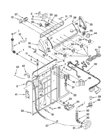 Controls and rear panel parts
