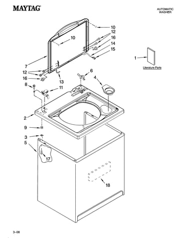 Top and cabinet parts