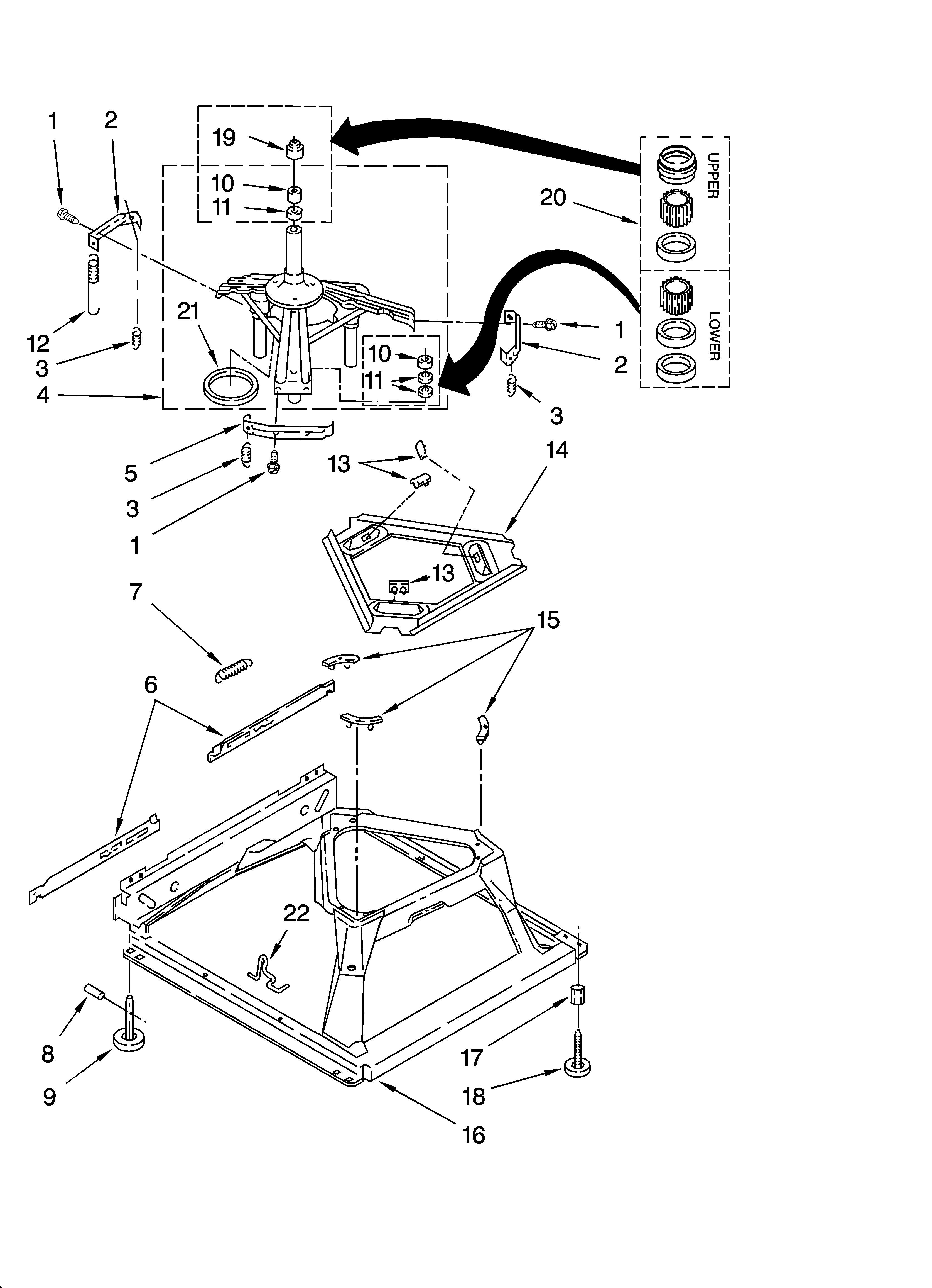 Machine base parts