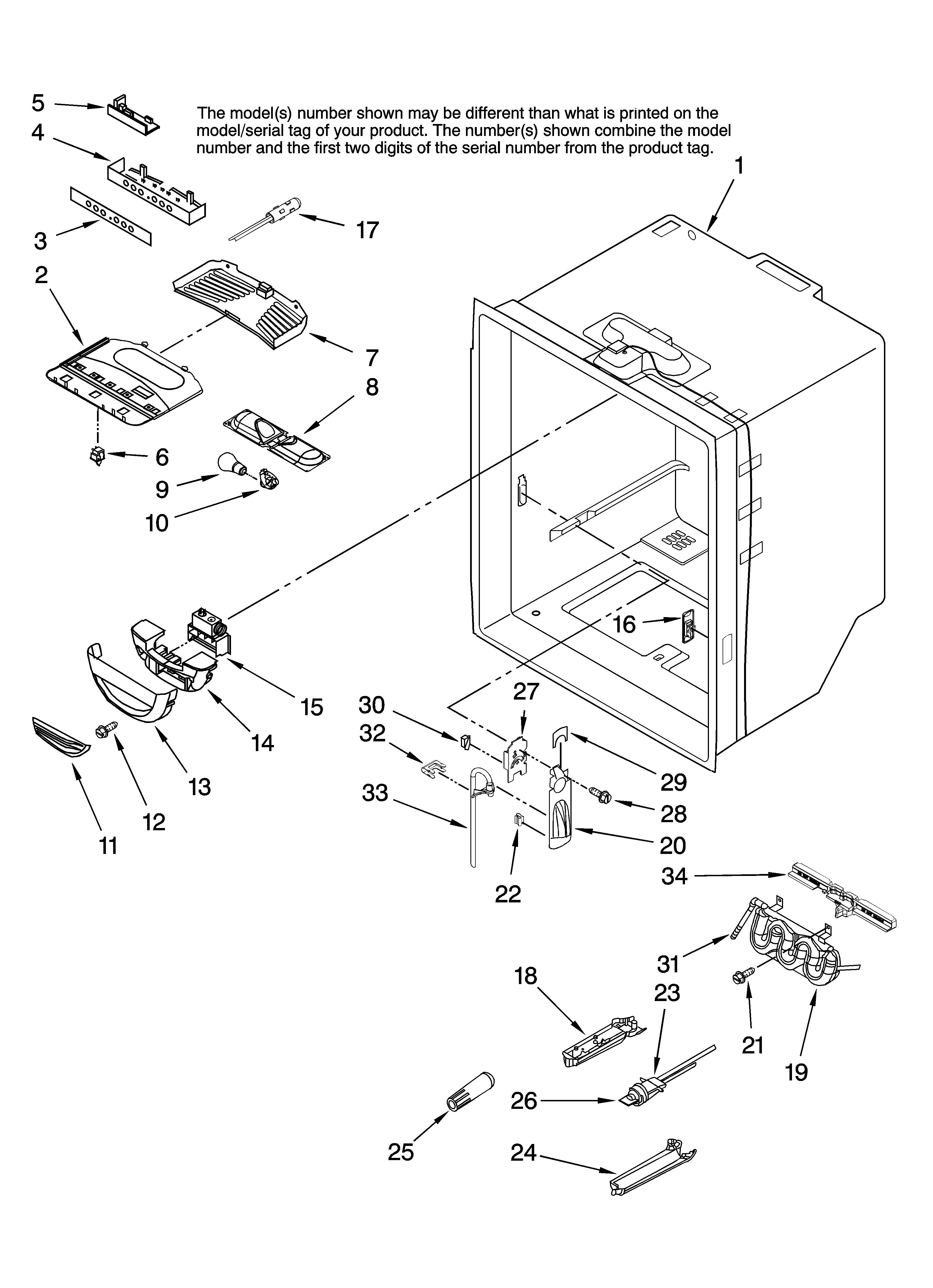 Refrigerator liner parts