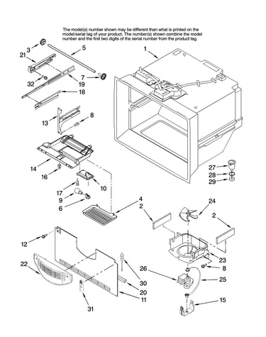 Freezer liner parts