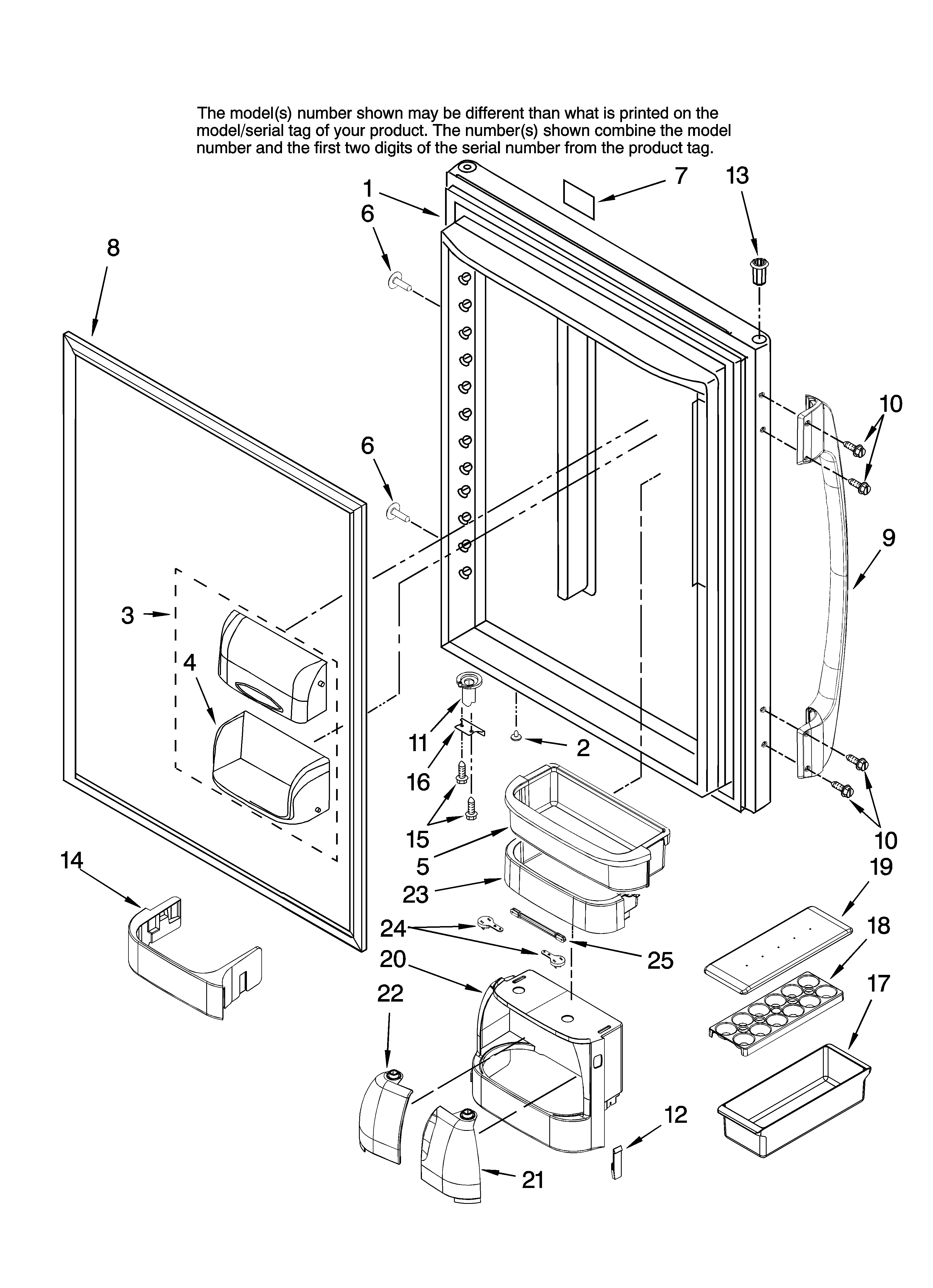 Refrigerator door parts