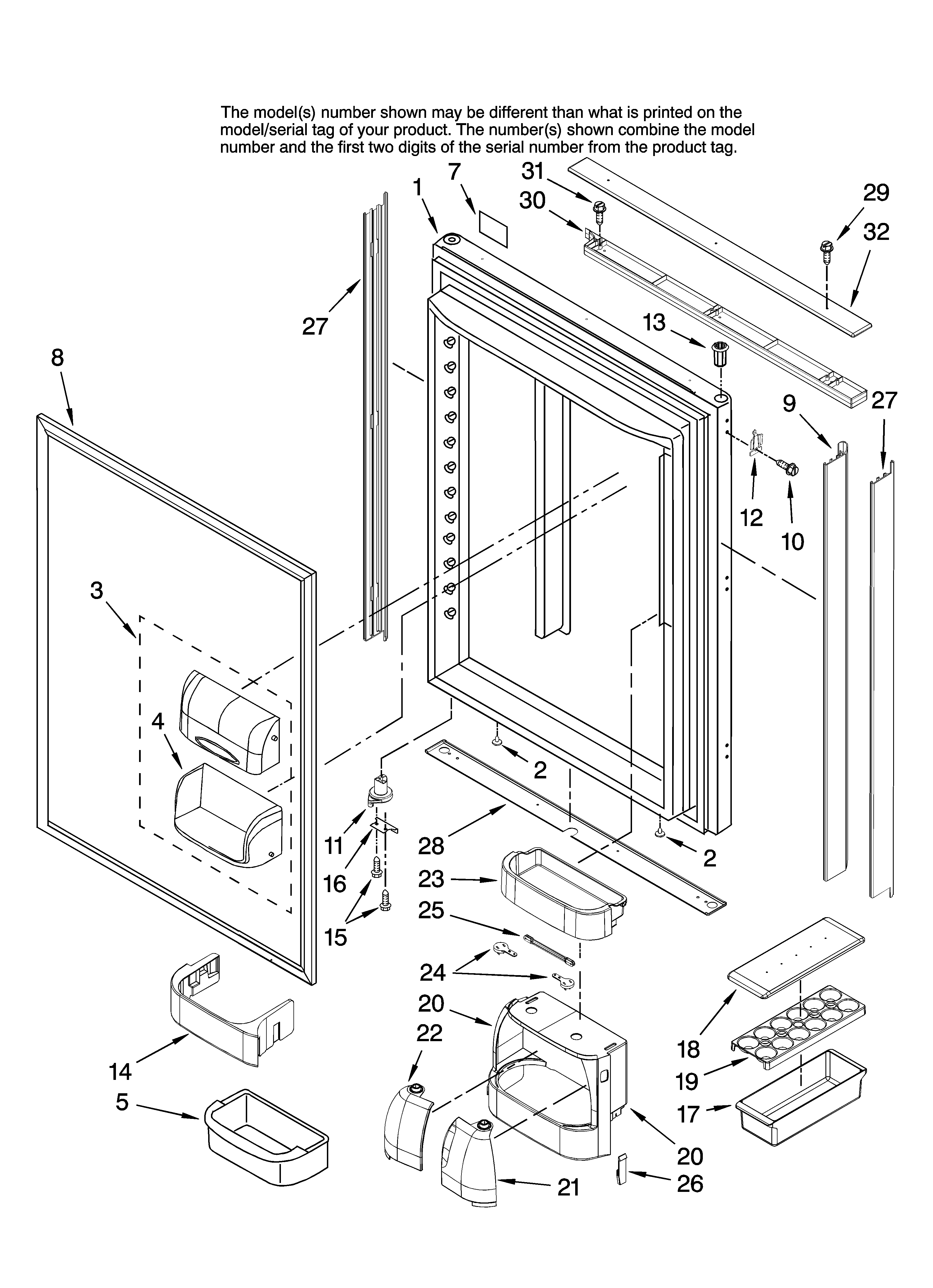 Refrigerator door parts