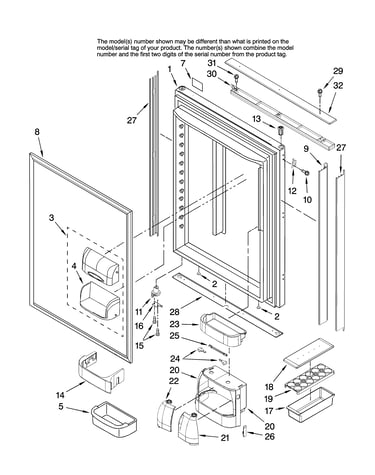 Refrigerator door parts