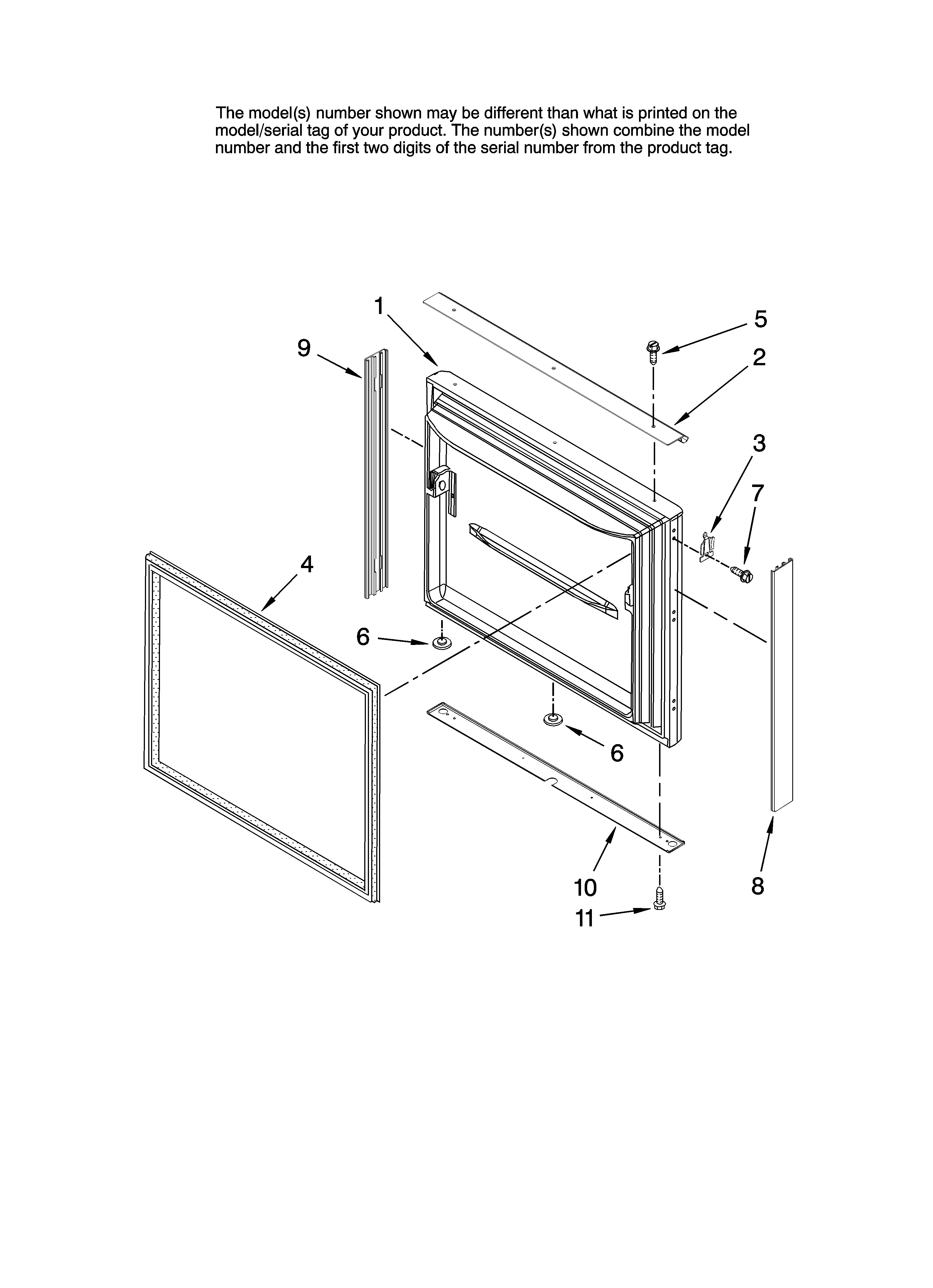 Freezer door parts