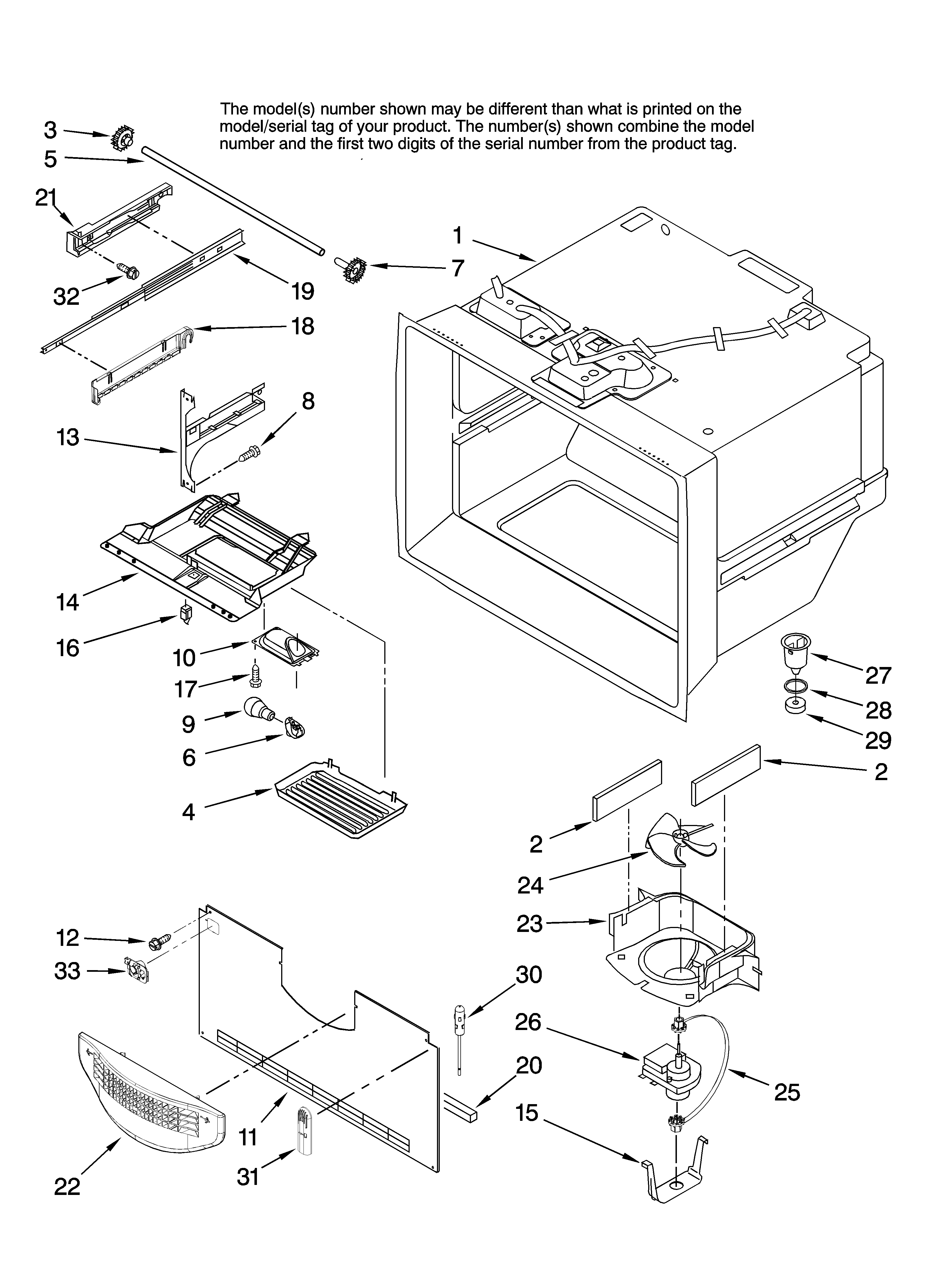 Freezer liner parts