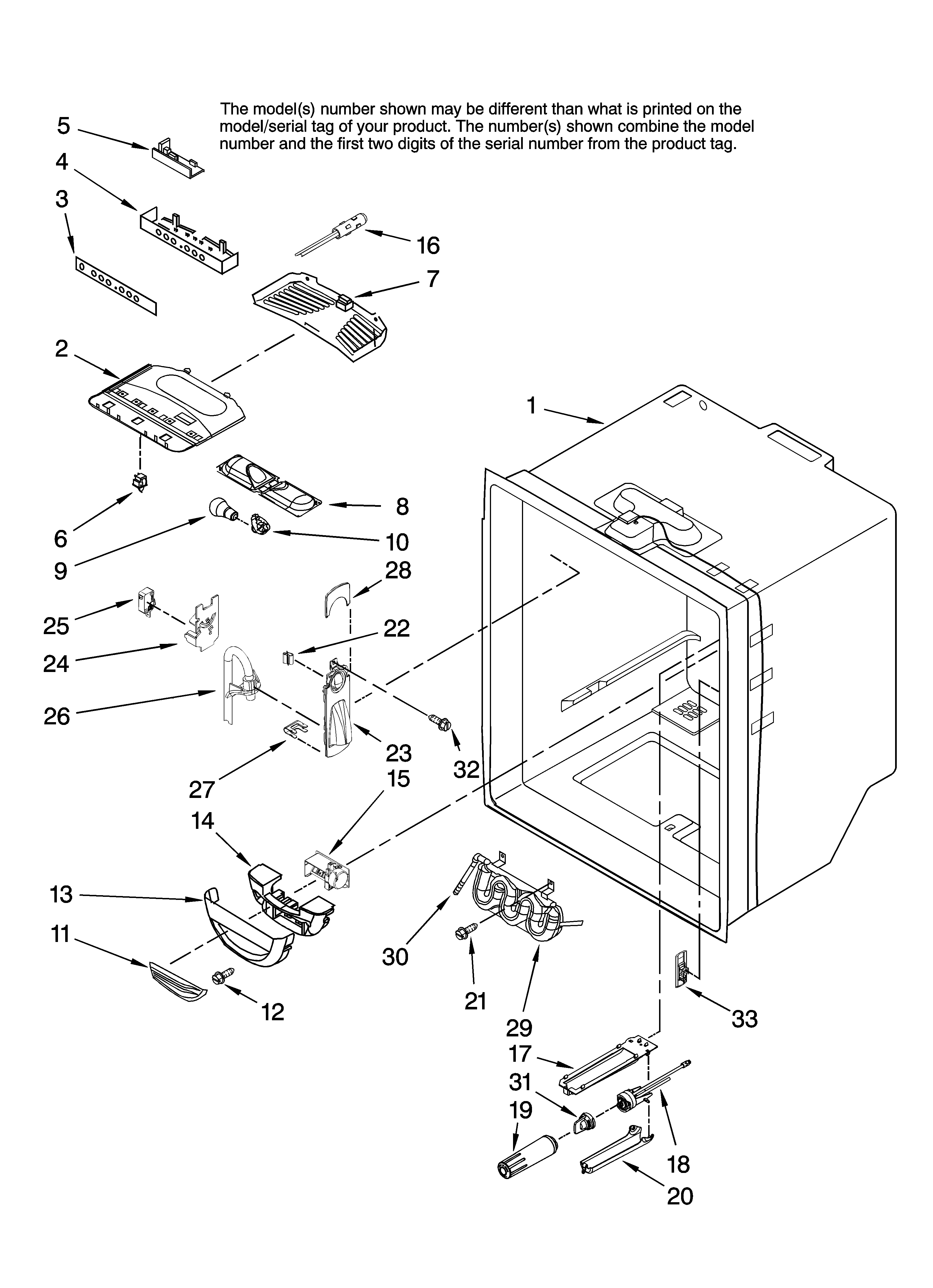 Refrigerator liner parts