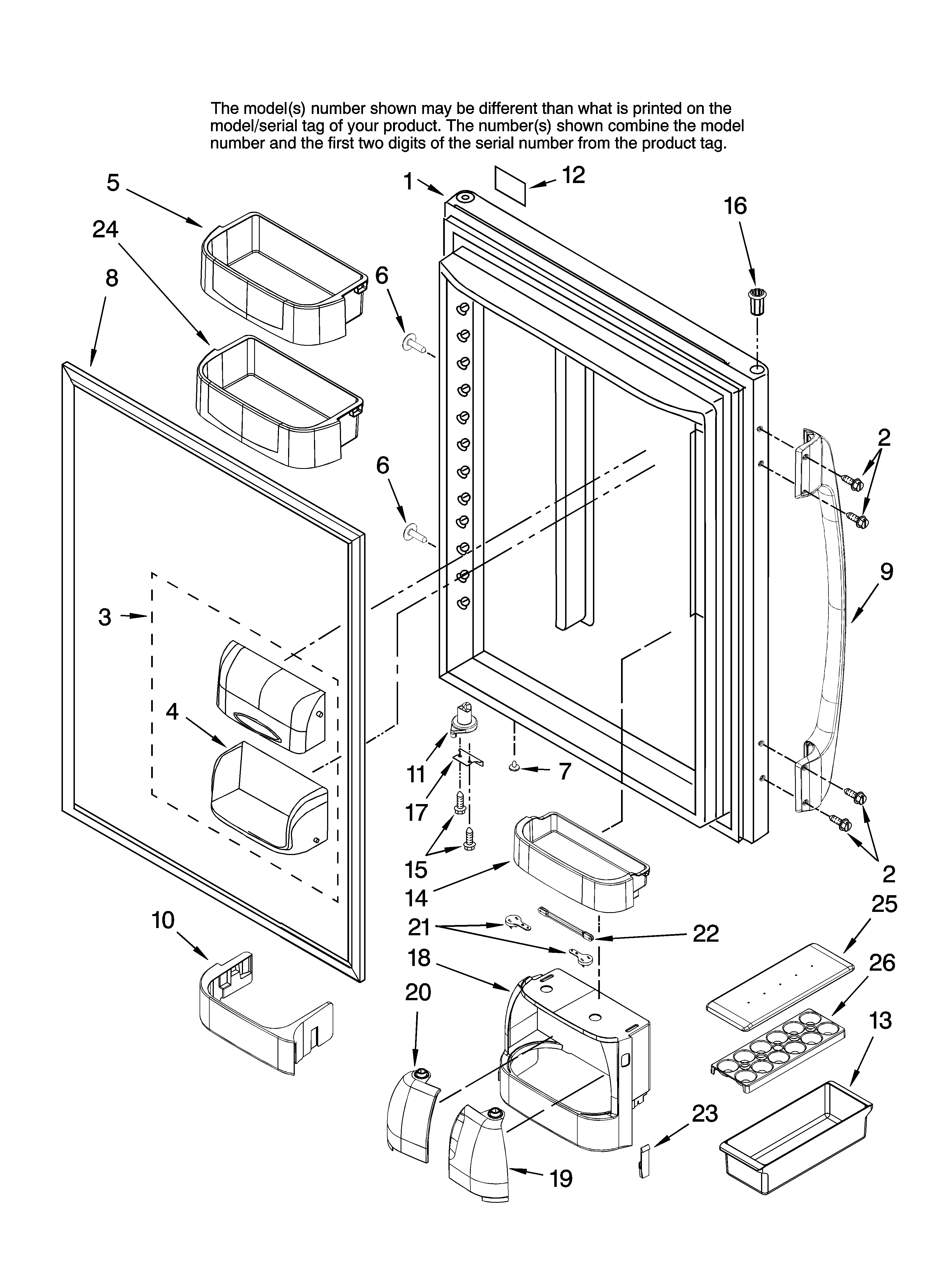 Refrigerator door parts