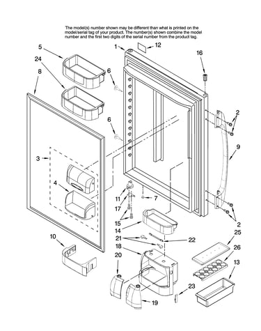 Refrigerator door parts